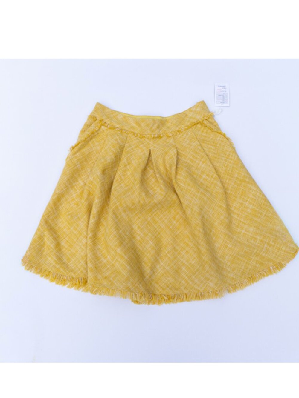 NWT Anthropologie Maeve Yellow Skirt Size 10 Fringe Boho Western Cottagecore